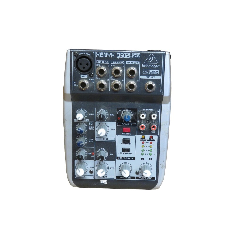 Behringer XENYX Q502USB 5-input Sound Mixer - NO Power Supply